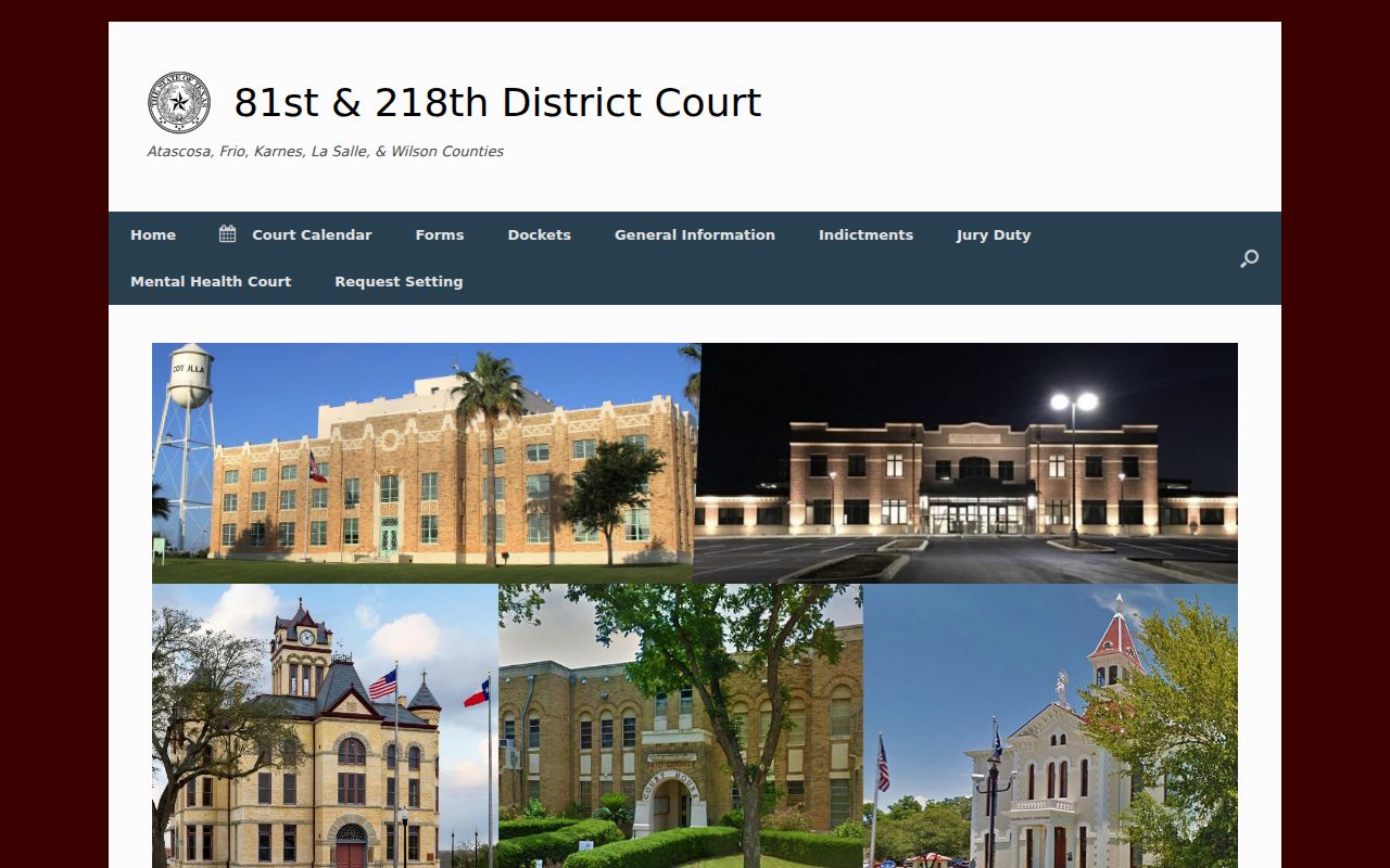 Atascosa County arrest warrant records, multi-county District Court information