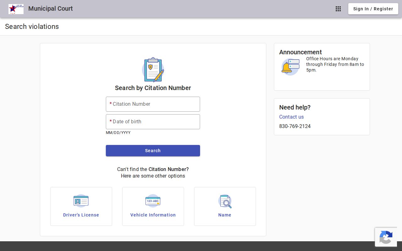 Atascosa County warrant records in Jourdanton, blank municipal citation search portal