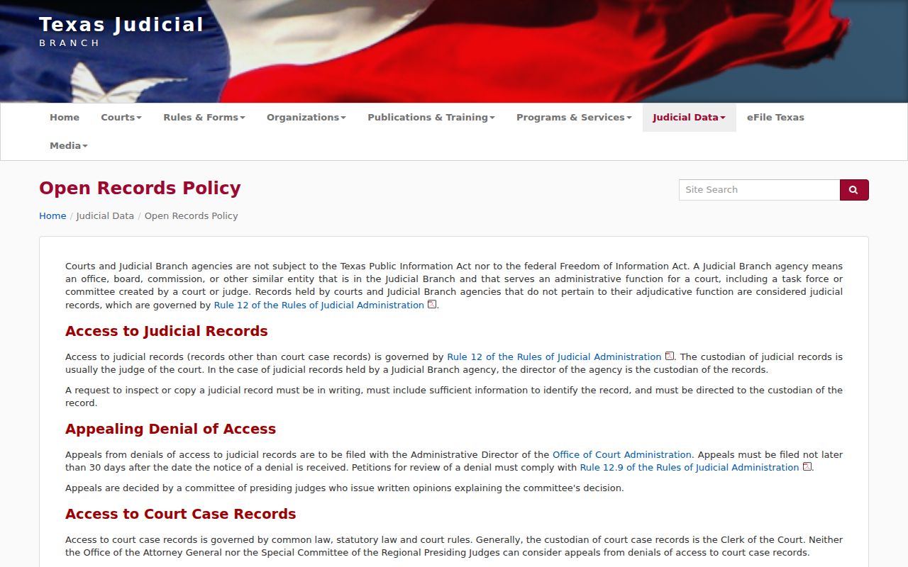 Atascosa County arrest warrant records, Texas court access policy
